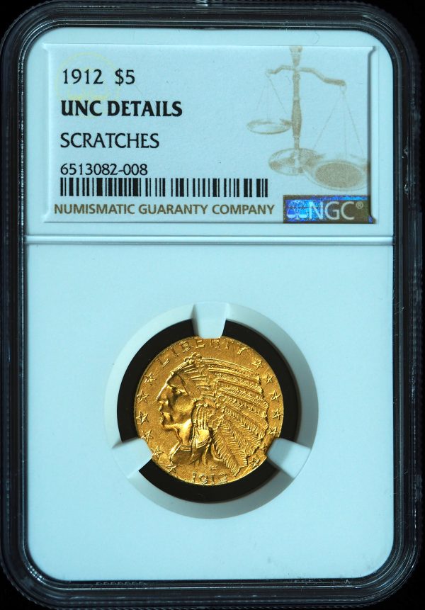 1912 $5 Indian UNC