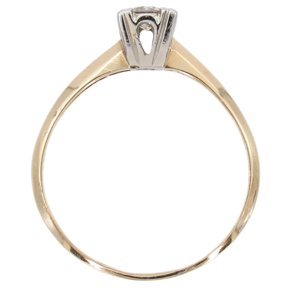 .20ct Diamond Solitaire Vintage Engagement Ring 14K profile