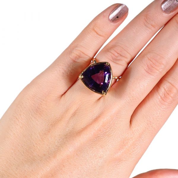 Amethyst Cocktail Ring Hand