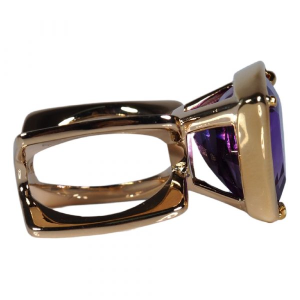 Amethyst Cocktail Ring SIde