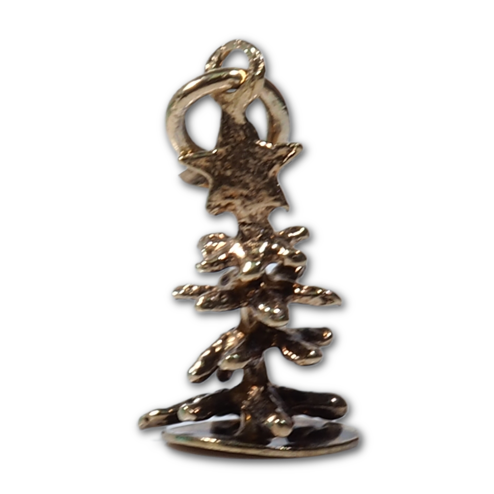 Three-Dimensional Christmas Tree in 14K Yellow Gold