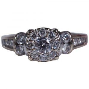 Diamond Cluster Ring Front