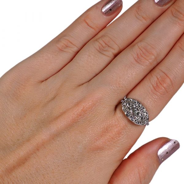 Diamond Cluster Ring Hand