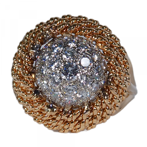 Diamond Dome Ring Front