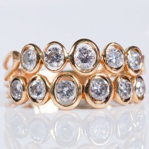 Double Row Band Ring Front