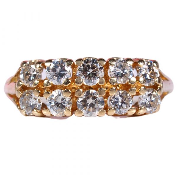 Double Row Band Ring Front
