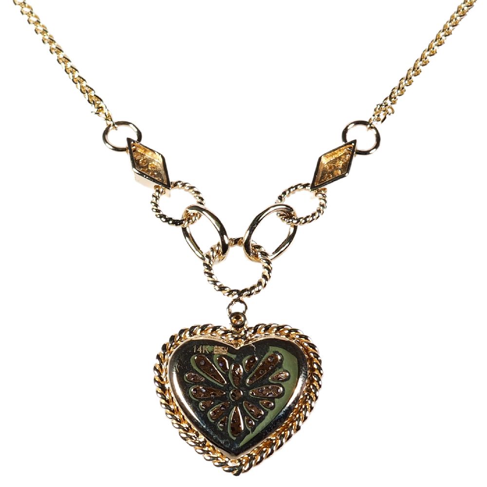 Effy Diamond Pave Heart Pendant Necklace (1/2 ct. t.w.) in 14k Rose Gold,  16