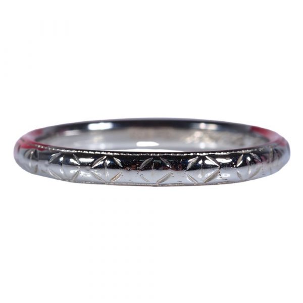 Etched Band Ring Side