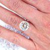 GIA 5 carat Round Diamond Solitaire Engagement Ring Hand