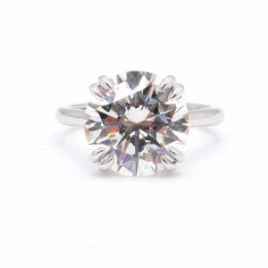 GIA 5 carat Round Diamond Solitaire Engagement Ring