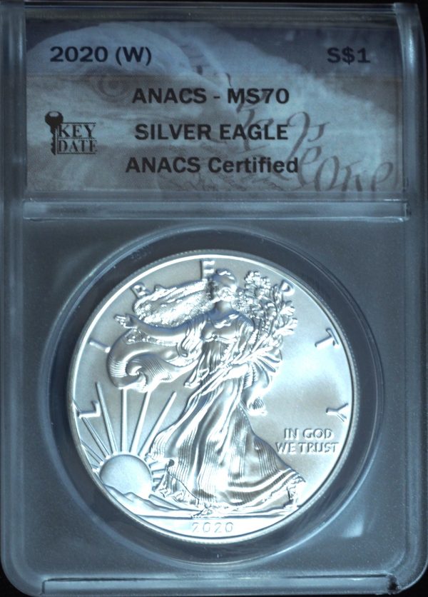 2020 (W) Silver American Eagle MS70 ANACS
