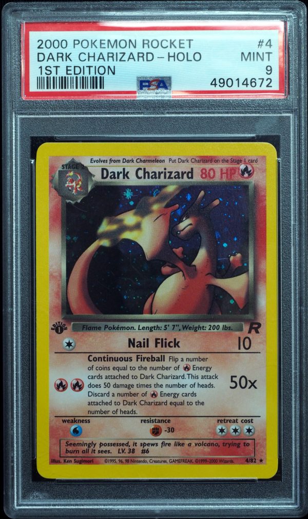 1st Edition Dark Charizard 4/82 Pokemon Card PSA 9 Mint