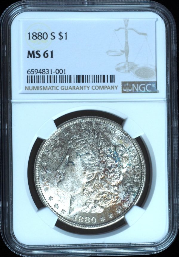 1880-S Morgan Silver Dollar MS61 NGC