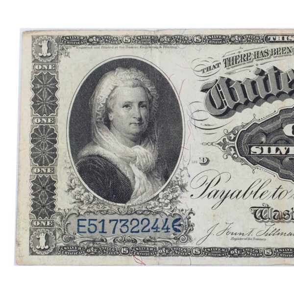 1891 $1 Silver Certificate Martha Washington