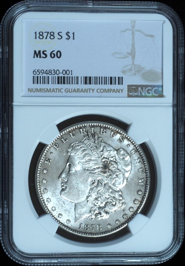 1878-S Morgan Silver Dollar MS60 NGC