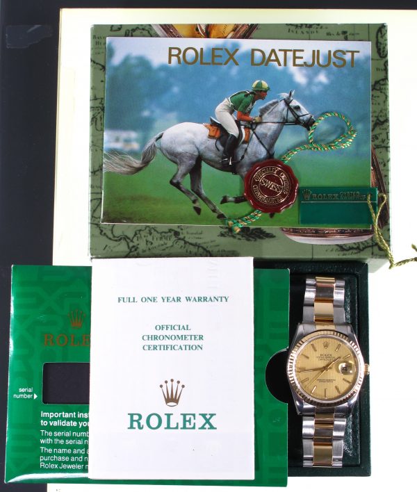 Pre-Owned Rolex Datejust (1991) Two Tone 36MM 16233 b and p