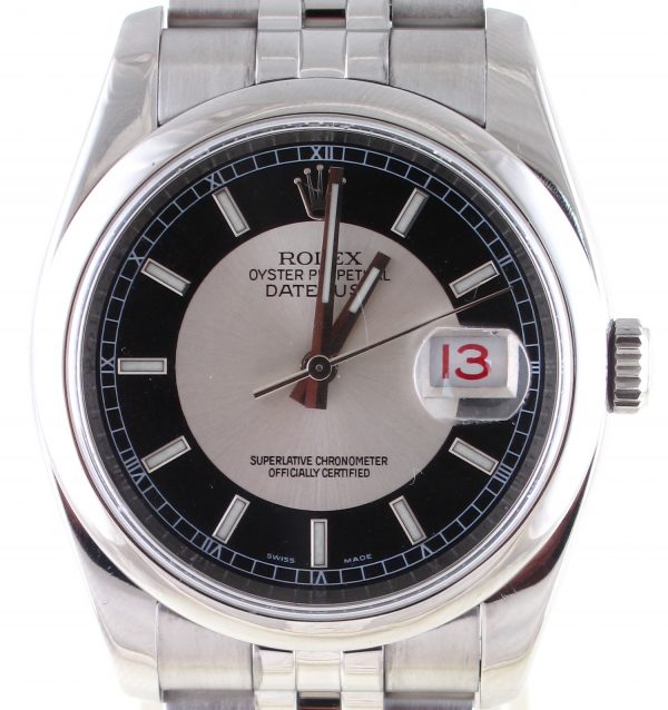 Pre-Owned Rolex Datejust (2006) Stainless Steel 116200 Front Close