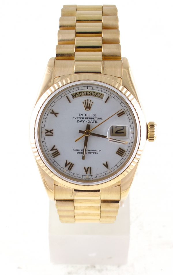Pre-owned Rolex Day-Date Presidential (1987) 18k Yellow Gold 18038 Front