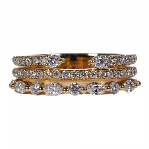 Yellow Gold Stackable Ring Front