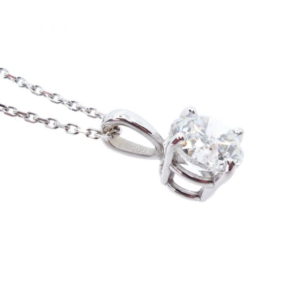 1.50 ct Diamond Solitaire Necklace Side