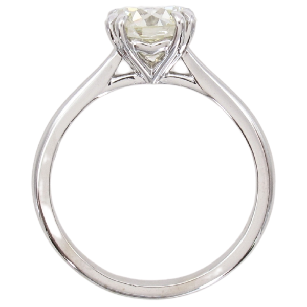 1.79ct Round Brilliant Diamond Solitaire Engagement Ring 14K White Gold profile