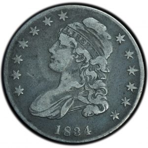 1834 Capped Bust Half Dollar Small Date VF
