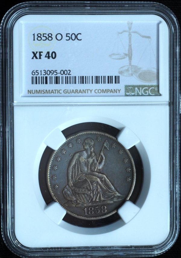 1858-O Seated Liberty Half Dollar XF40 NGC (1)
