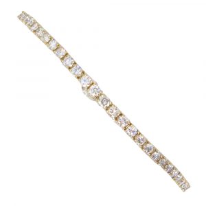 3 carat line diamond tennis bracelet yellow gold