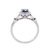 Australian Sapphire Halo Ring Profile