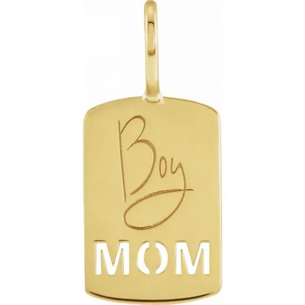 Boy Mom Pendant Yellow Gold