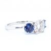 Diamond Ceylon Sapphire Engagement Ring Side