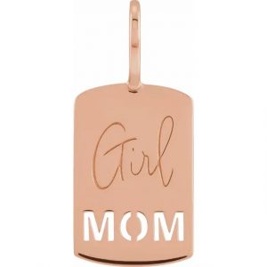 Girl Mom Pendant Rose Gold