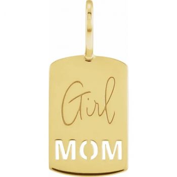 Girl Mom Pendant Yellow Gold