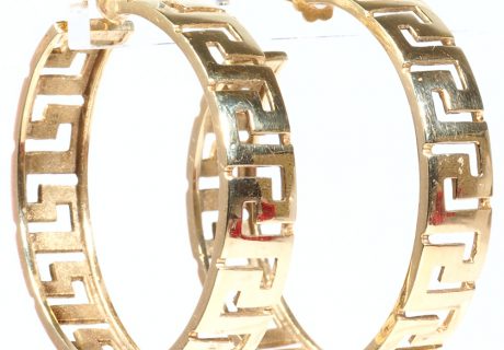 Greek Hoop Earrings Front