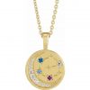 Mothers Birthstone Celestial Necklace