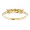Mothers Birthstone Ring Gold Top