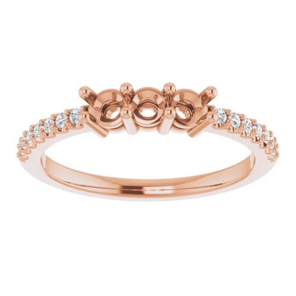 Mothers Birthstone Ring Rose Gold