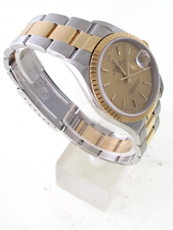 Pre-Owned Rolex Date (2005) Two Tone 34MM 15233 Right