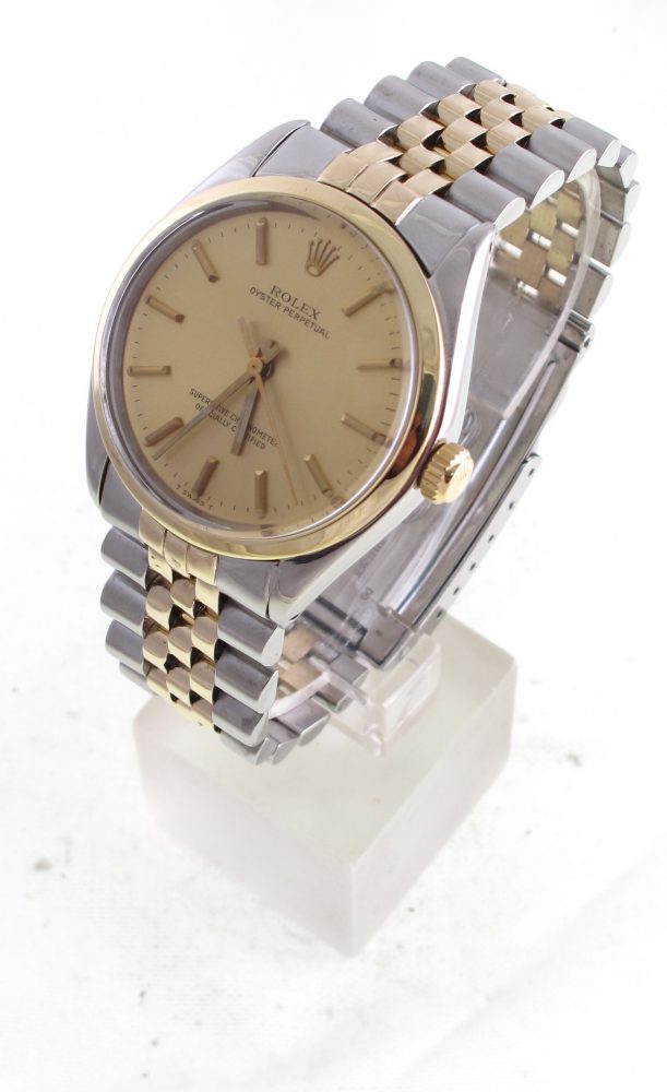 Woods klaver Kilimanjaro Buy Pre-Owned Rolex Oyster Perpetual (1978) Two Tone 34MM 1002 Online |  Arnold Jewelers