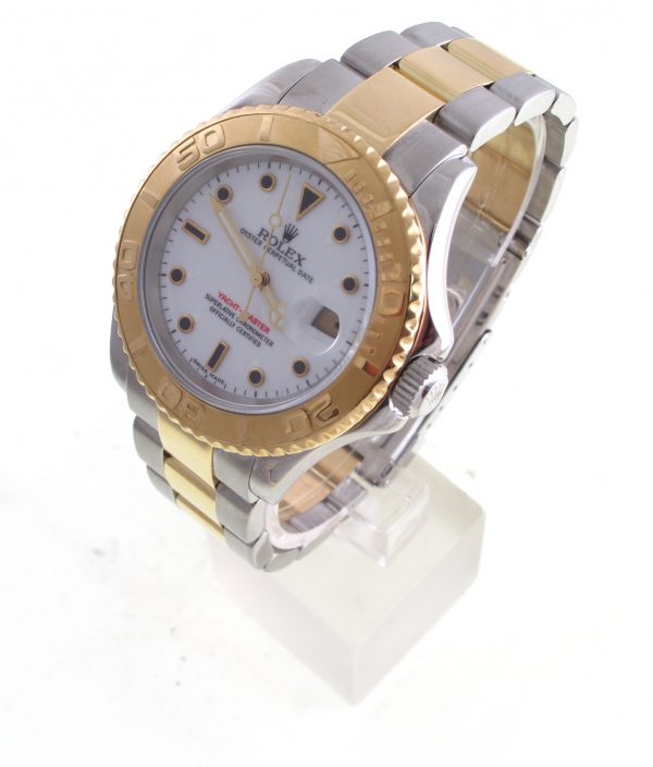Pre-Owned Rolex Yachtmaster White Dial (2005) Two Tone #16623 Right