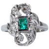 Retro Emerald Ring Front