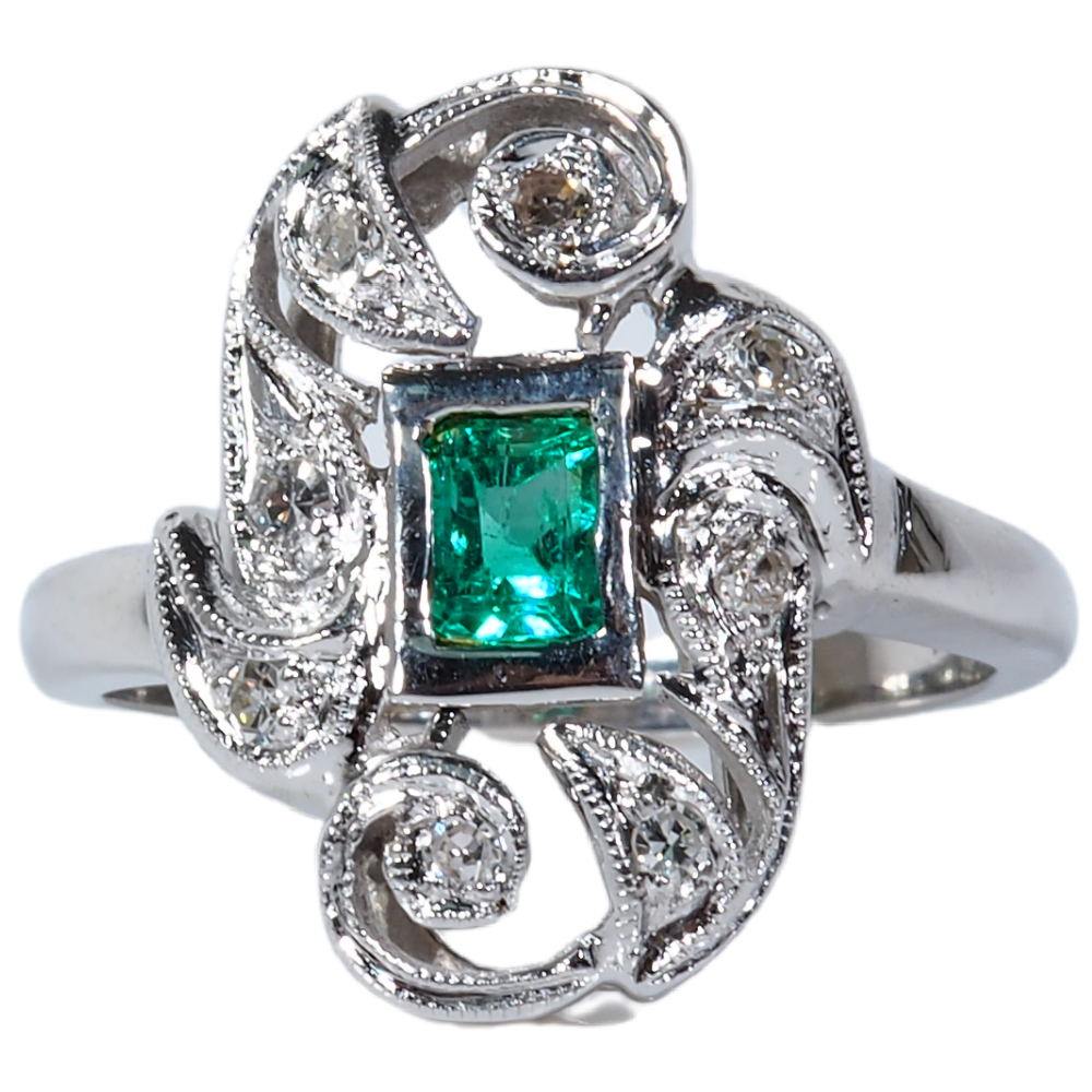 Buy Atelier All Day Signature Collection Baguette Emerald 14K Pinky Ring  Online