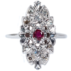 Retro Ruby Ring Front