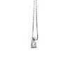 Round Diamond Solitaire 0.25 ct Box Chain 19 Necklace 14k White Gold Side