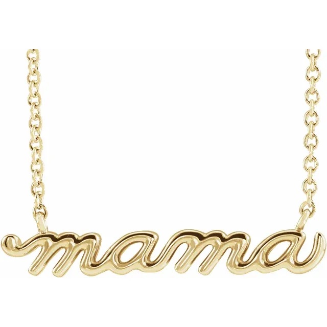 Buy 14K Solid Gold Diamond Mama Necklace, New Mom Gift Mama Gold Necklace, Yellow  White Rose Gold Dainty Mama Necklace is Best Mom Gift for Her Online in  India - Etsy