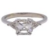 .36 ctw Past Present Future Diamond Engagement Ring 14k White Gold Front