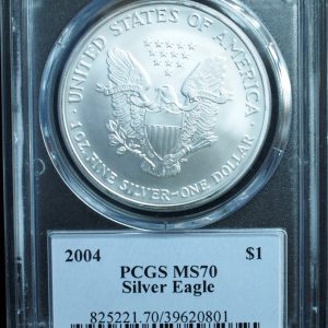 2004 American Silver Eagle MS70 PCGS
