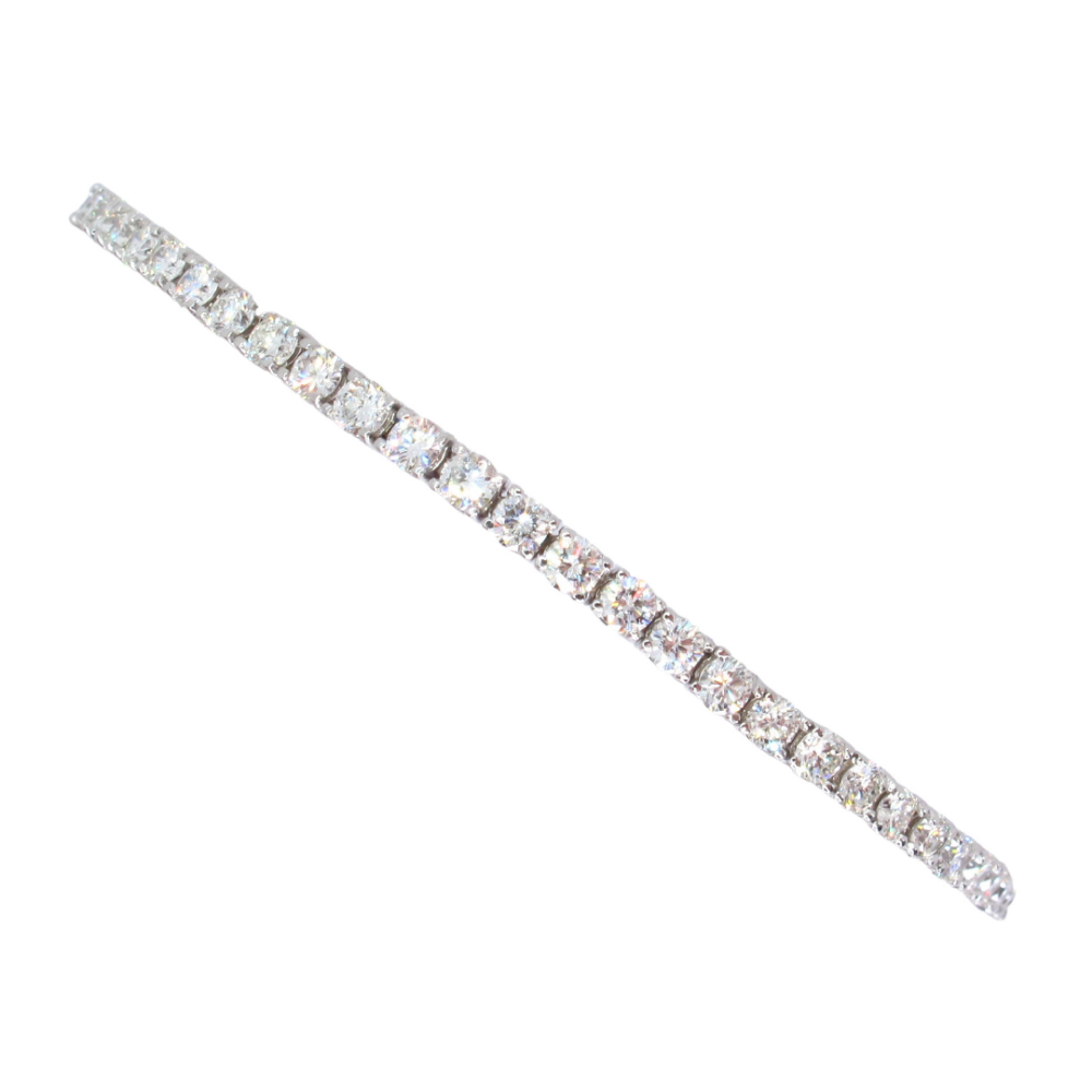 Buy Round Brilliant Diamond Tennis Bracelet 3.09 ctw 14k White Gold Online  | Arnold Jewelers