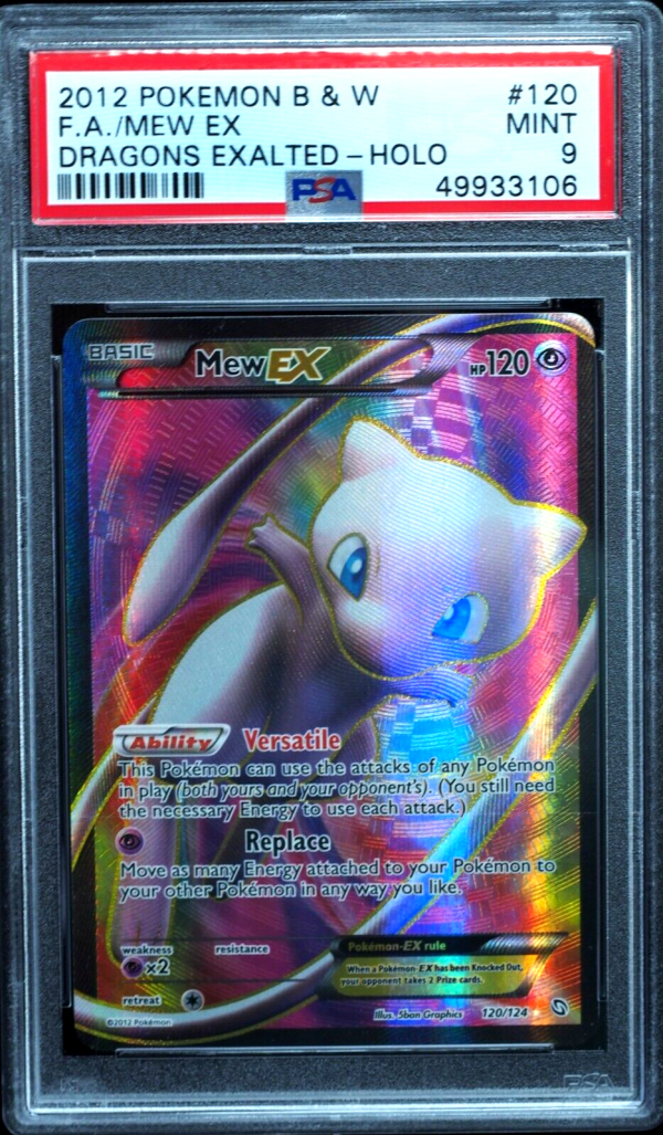 Mew EX 120of 124 Dragons Exalted Holo Pokemon Card PSA 9 Mint