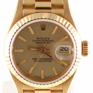 Pre-Owned Ladies Rolex Presidential (1988) 18kt Yellow Gold Model 69178 Front Close